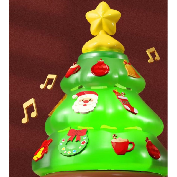 Muzikinė Kalėdų eglutė su burbulais