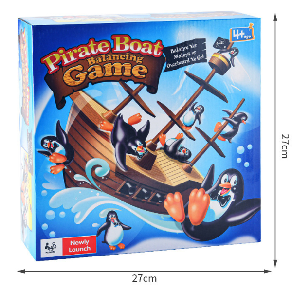 Pingvinų piratų laivas - balansavimo žaidimas