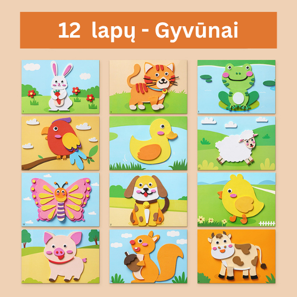 Kūrybinis lipdukų rinkinys vaikams