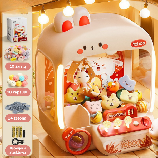 Interaktyvus žaislinis automatas su žaislais