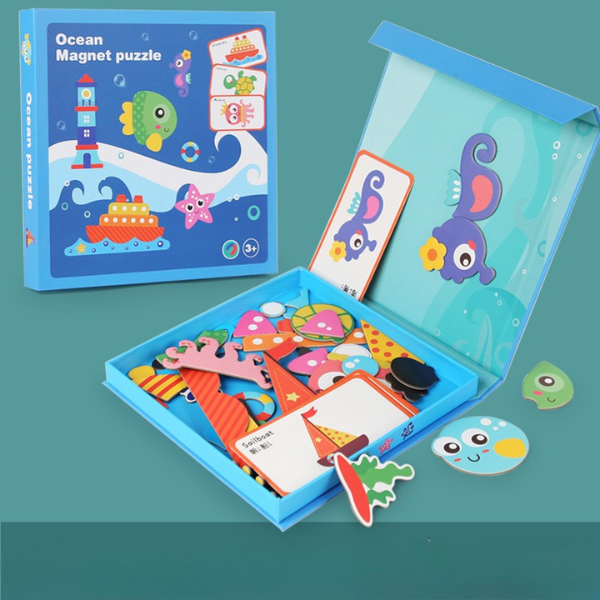 Edukacinis emocijų pažinimo magnetinis dėlionės žaidimas