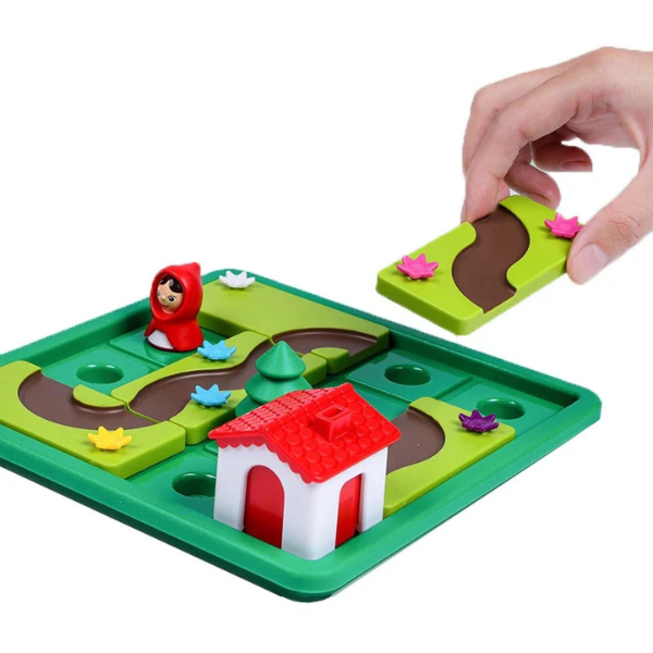 Montessori „Raudonkepuraitės“ dėlionė