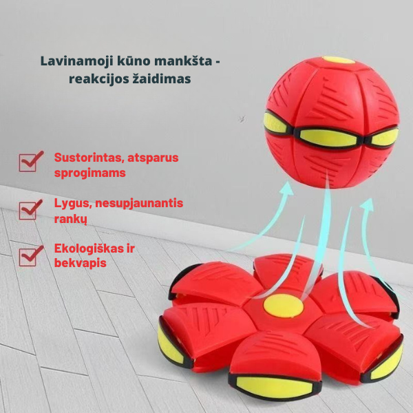 Magiškas šokinėjantis kamuolys „Skraidantis diskas“