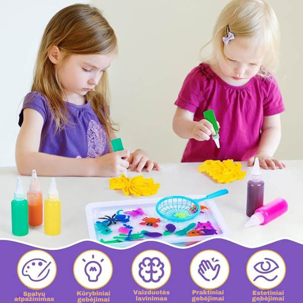 Kūrybinis rinkinys vaikams – 3D gelio figūrėlės