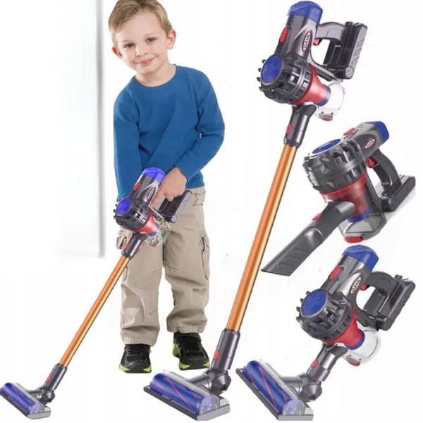 Vaikiškas belaidis dulkių siurblys 4 in 1 su garso efektais