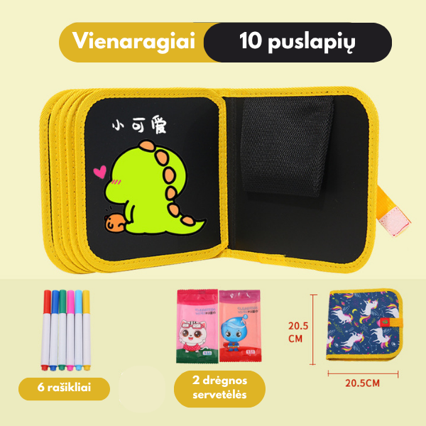 Daugkartinė piešimo knygelė vaikams