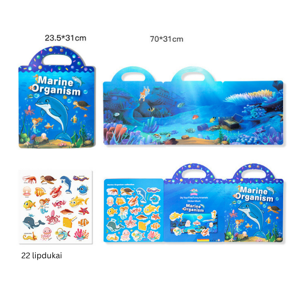 Vaikiška lipdukų knygelė