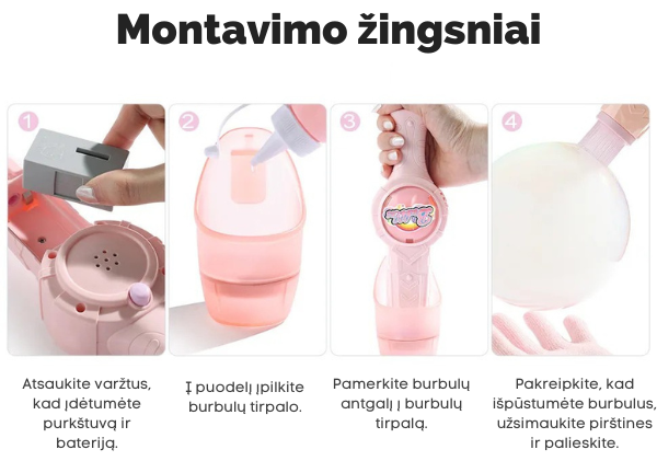 Stebuklingas dūmų burbulų aparatas