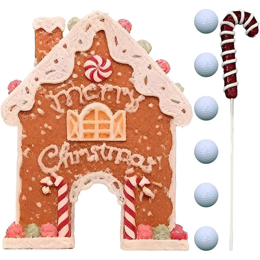 Kalėdinis žaidimas „Meduolinio namelio golfas“