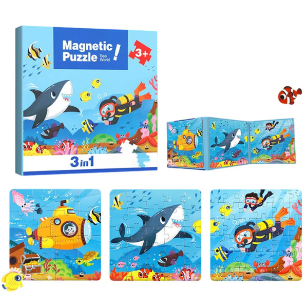 Magnetinė Montessori dėlionių knygelė