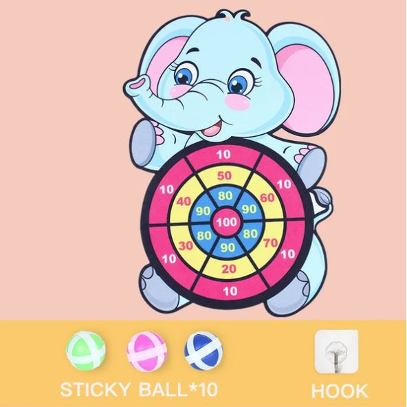 Animacinis smiginis vaikams – Lavinamasis žaidimas su 3 lipniais kamuoliukais