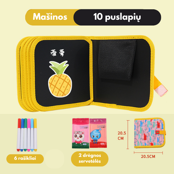 Daugkartinė piešimo knygelė vaikams