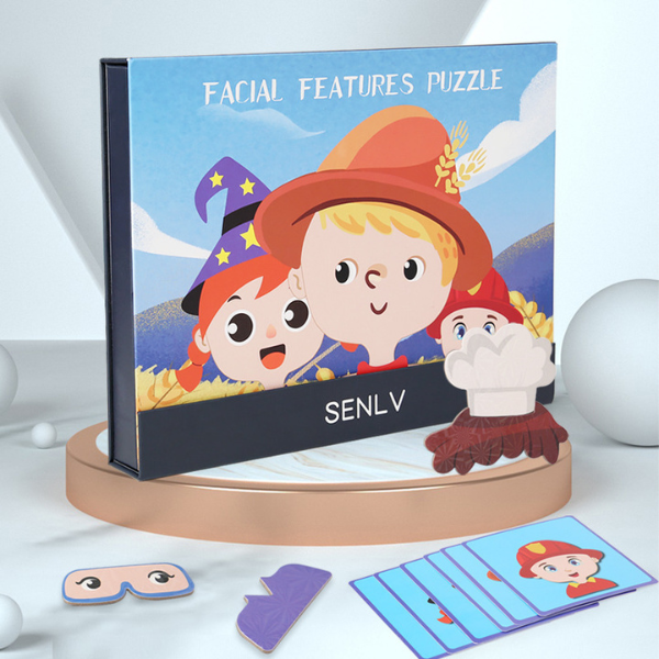 Edukacinis emocijų pažinimo magnetinis dėlionės žaidimas