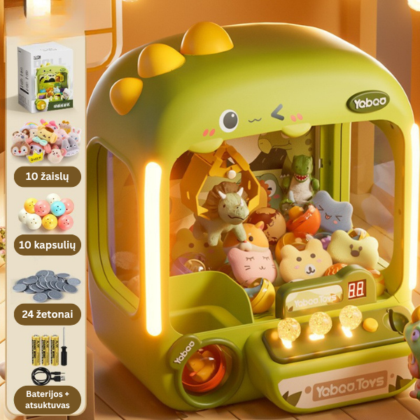 Interaktyvus žaislinis automatas su žaislais