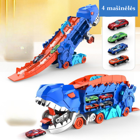 Dinozauras-automobilis su mini mašinėlėmis