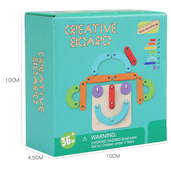 Medinė lavinamoji lenta vaikams – raidės, skaičiai ir formos