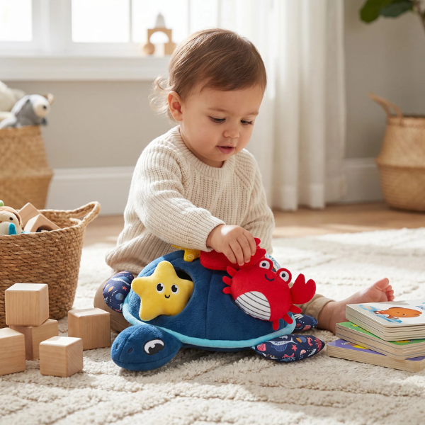 Montessori sensorinis žaislas - vėžliukas mažyliams