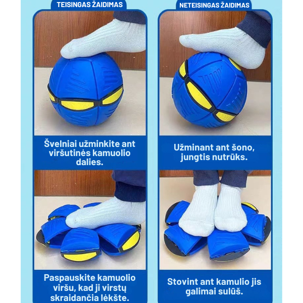 Magiškas šokinėjantis kamuolys „Skraidantis diskas“