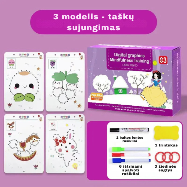 Magiškas rašymo ir braižymo pratybų rinkinys vaikams