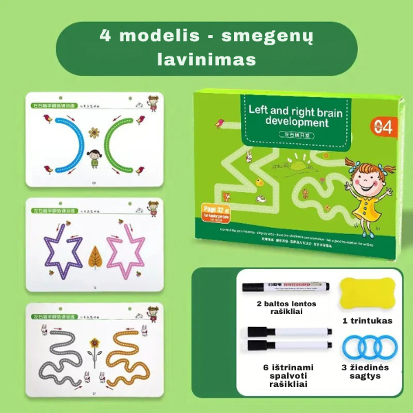 Magiškas rašymo ir braižymo pratybų rinkinys vaikams
