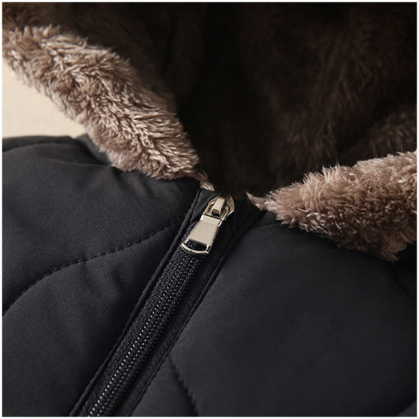 Šiltas žieminis kūdikio kombinezonas su kapišonu