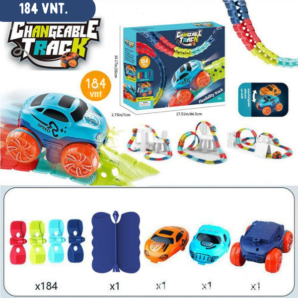 Antigravitacinė lanksti automobilių trasa su automobiliu