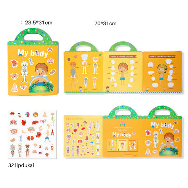 Vaikiška lipdukų knygelė