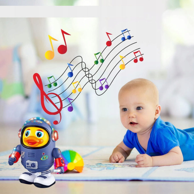 Interaktyvi šokanti antis - kosmonautė