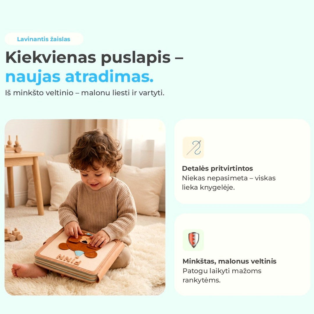 Montessori veiklos knygelė mažiesiems – Meškiukų šventė