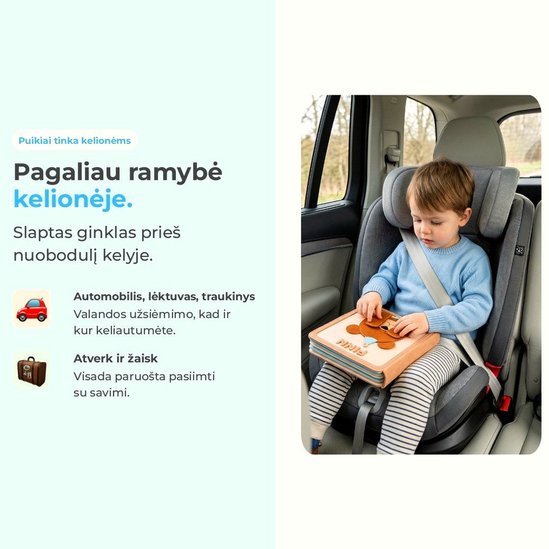 Montessori veiklos knygelė mažiesiems – Meškiukų šventė