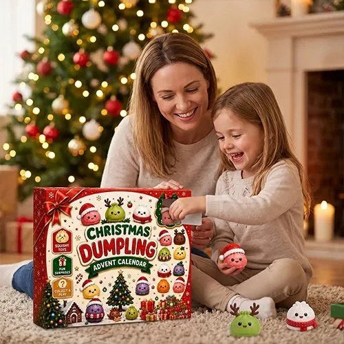 Koldūnėlių squishy advento kalendorius – 24 minkštos staigmenos