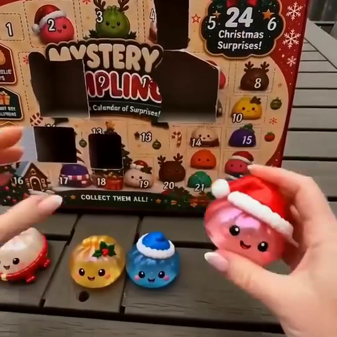 Koldūnėlių squishy advento kalendorius – 24 minkštos staigmenos