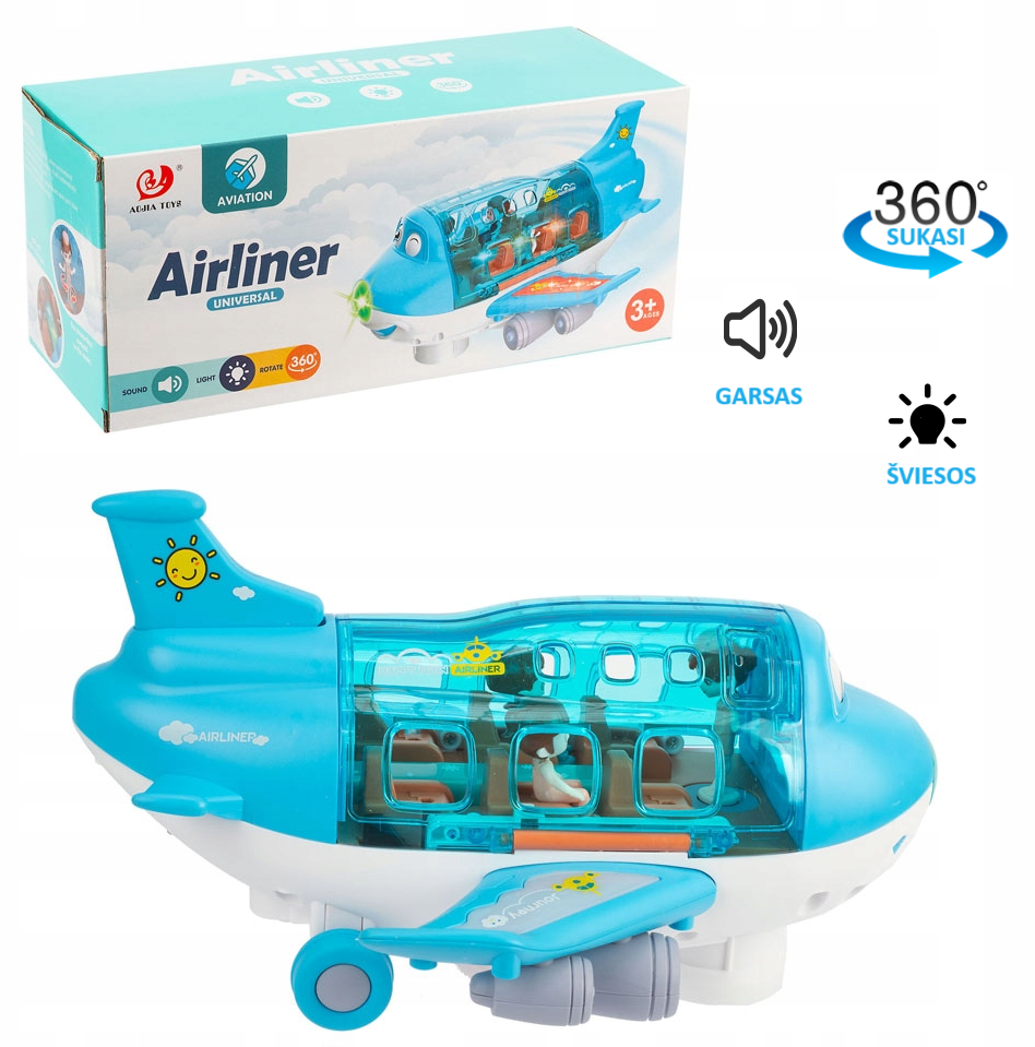 Interaktyvus lavinamasis žaislas - lėktuvas