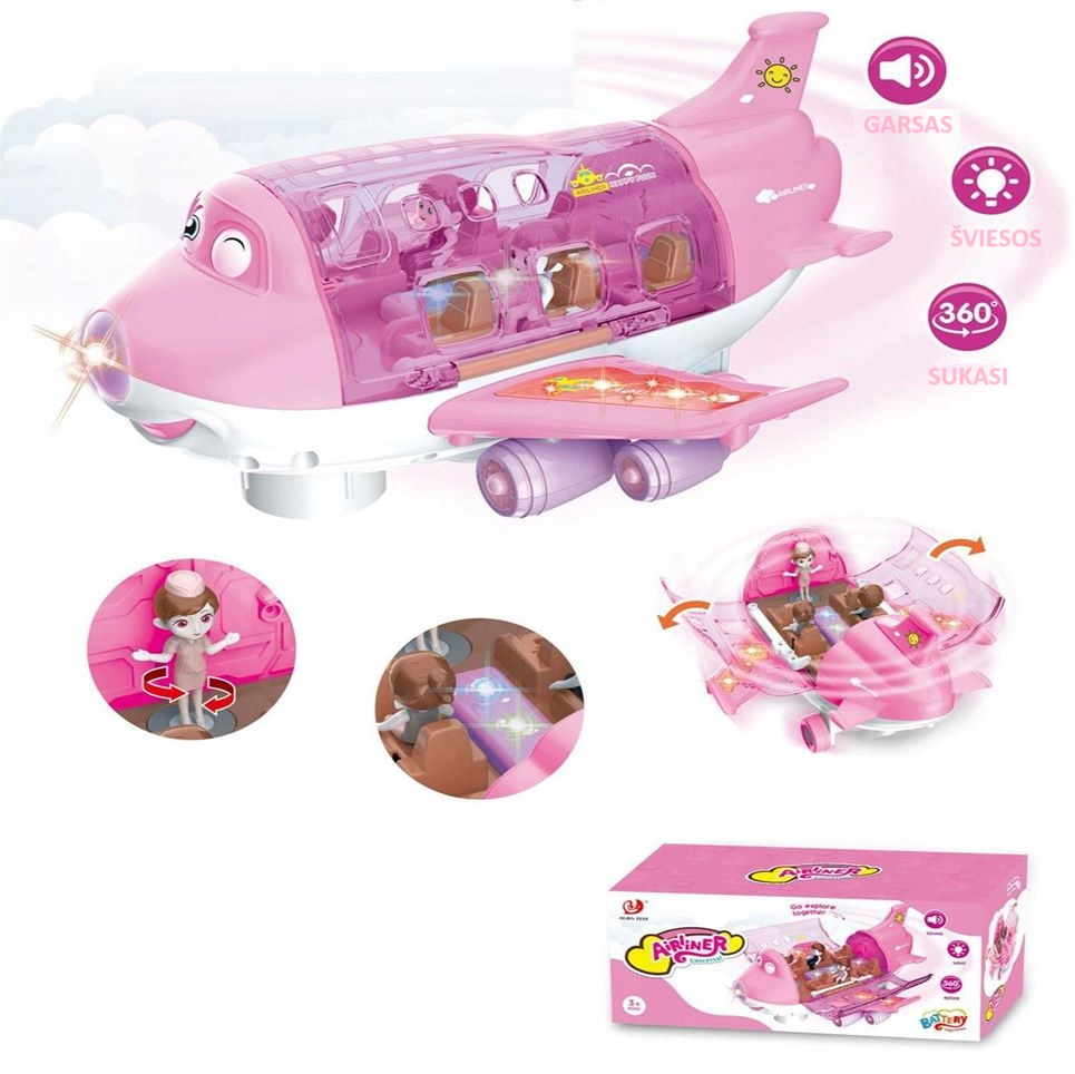 Interaktyvus lavinamasis žaislas - lėktuvas