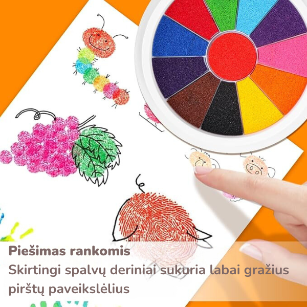 Piešimo rankomis kūrybinis rinkinys vaikams – plaunami dažai