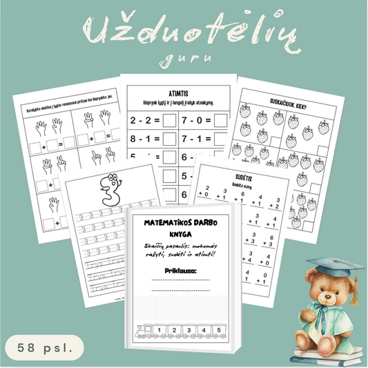Skaičių pasaulis: mokomės rašyti, sudėti ir atimti!